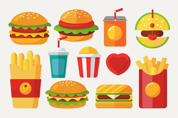 Ilustración artística en color de Burger King para la marca