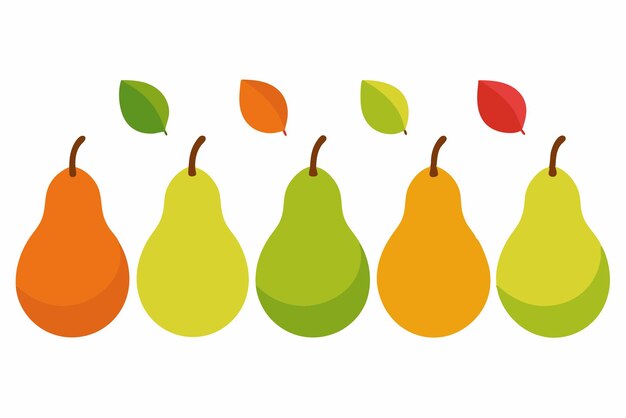 Ilustración artística en color de pera Diseño artístico vibrante y creativo