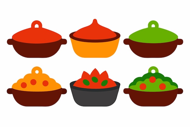 Ilustración artística de goulash de color que celebra la naturaleza saludable del goulash