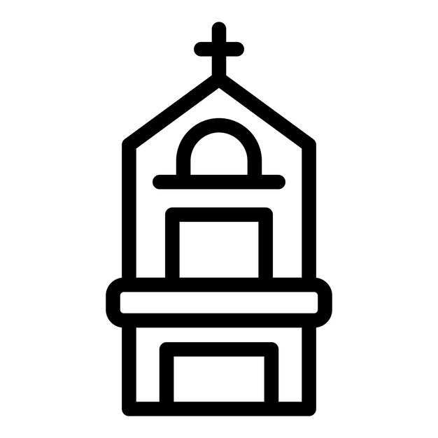 Ilustración artística icónica de la línea de la iglesia