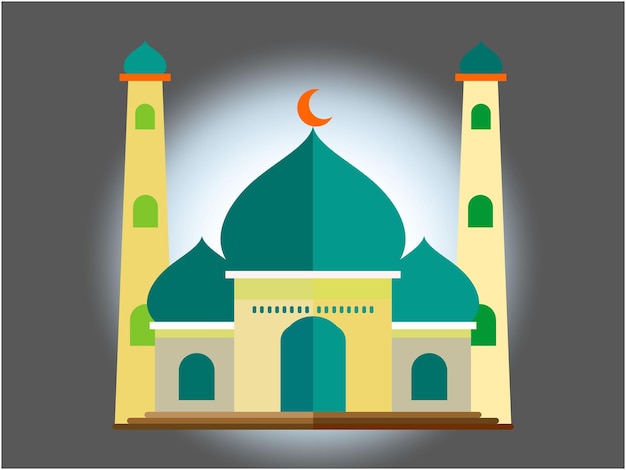 Ilustración artística de la imagen del logotipo de la mezquita