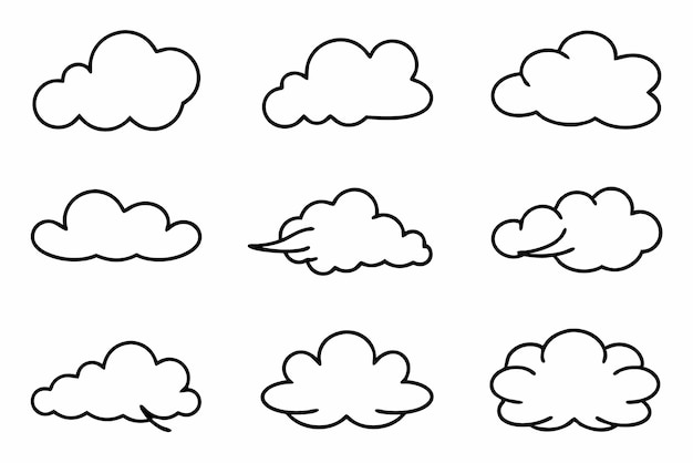 Ilustración artística de la línea Cloud Drift para un diseño minimalista