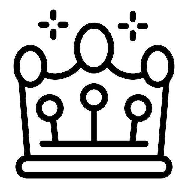 Ilustración artística de la línea de la corona real