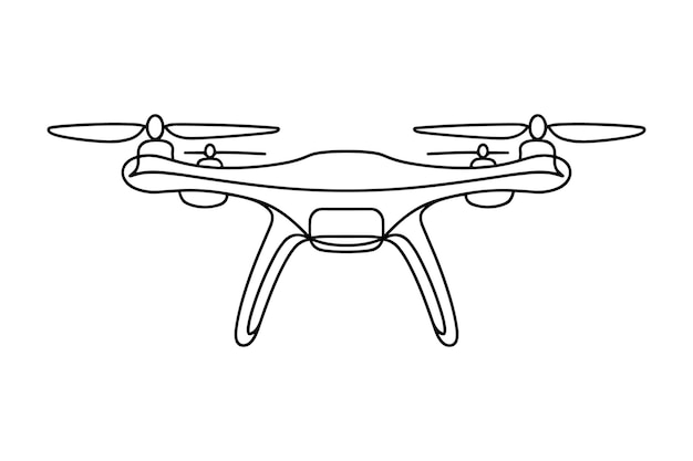 Ilustración artística de una línea de un dron