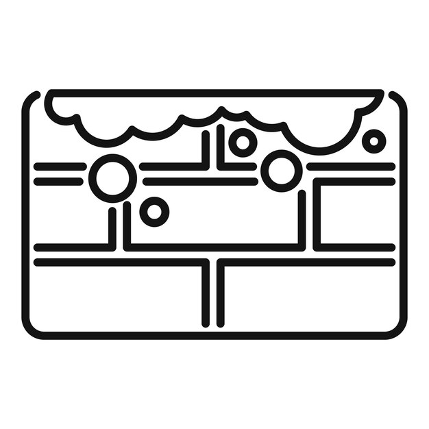 Ilustración artística de la línea de la placa de circuitos