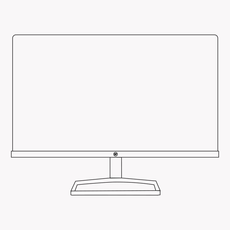 Vector ilustración artística de la línea vectorial del amplificador de tv del monitor