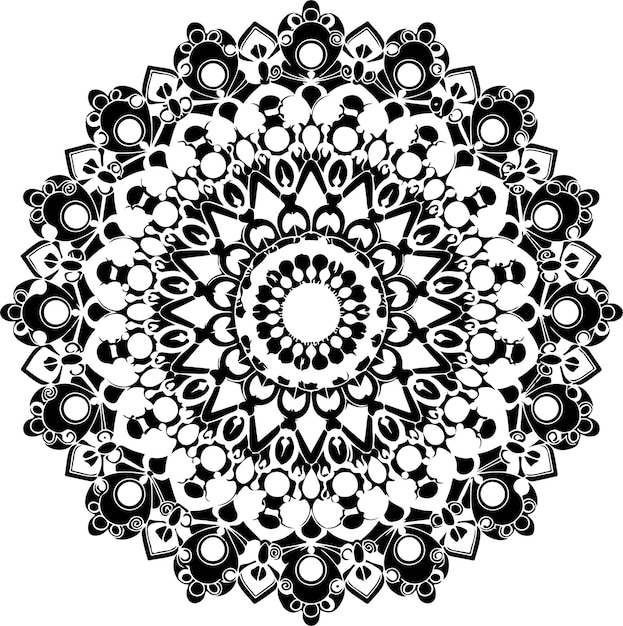 Ilustración artística de la silueta del Mandala de Diwali