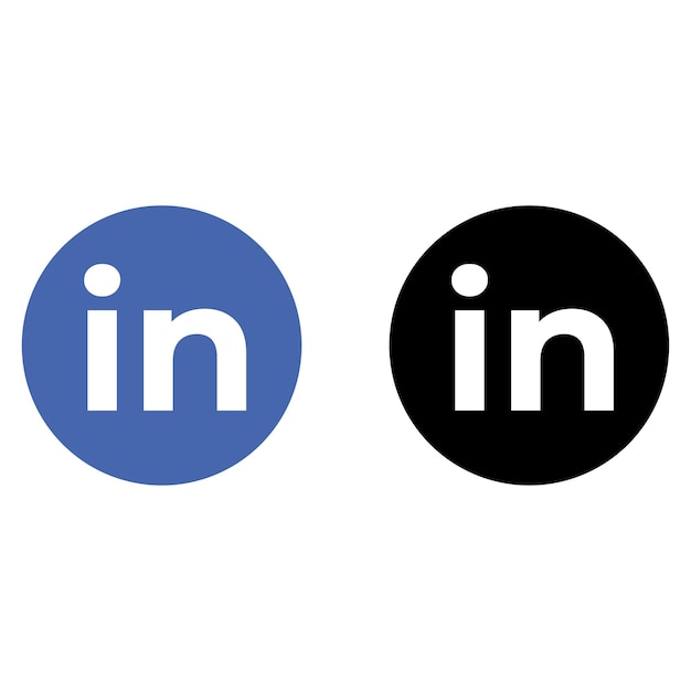 Ilustración artística de los vectores del logotipo de LinkedIn