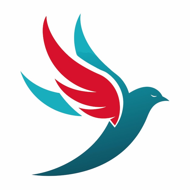 Ilustración artística vectorial del concepto del logotipo del pájaro volador 2