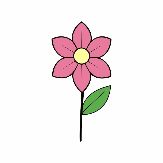 Ilustración artística vectorial de las flores de las praderas