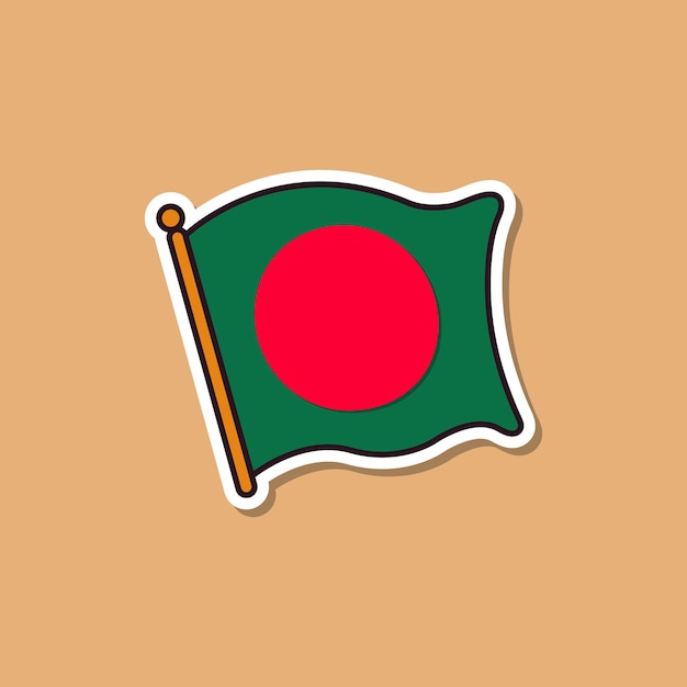 Vector ilustración artística vectorial gratuita de la bandera de bangladesh