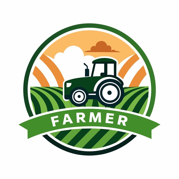 Vector ilustración artística vectorial del logotipo del agricultor 12