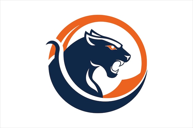 una ilustración artística vectorial de un logotipo de animal abstracto