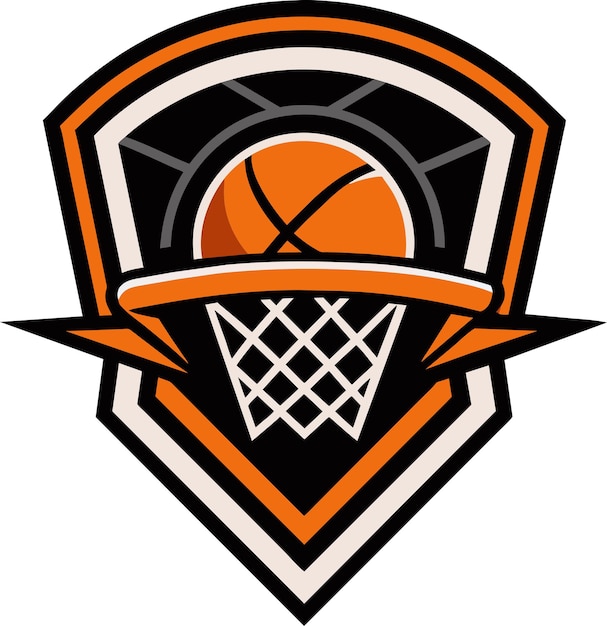 Ilustración artística vectorial del logotipo del baloncesto 18