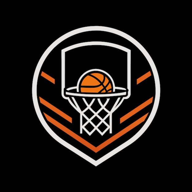 Ilustración artística vectorial del logotipo del baloncesto 19