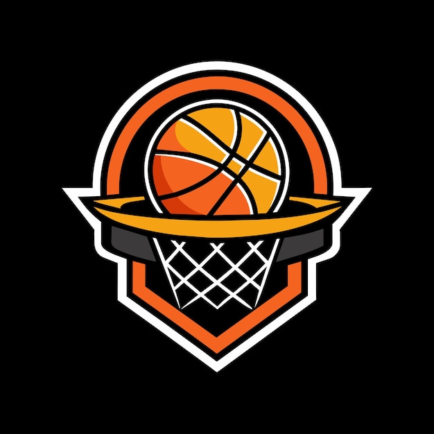 Ilustración artística vectorial del logotipo del baloncesto 27