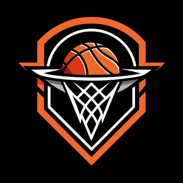 Ilustración artística vectorial del logotipo del baloncesto 4