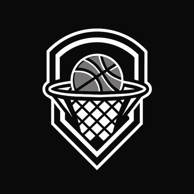 Ilustración artística vectorial del logotipo del baloncesto 5