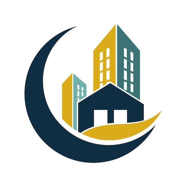 Ilustración artística vectorial del logotipo de la casa