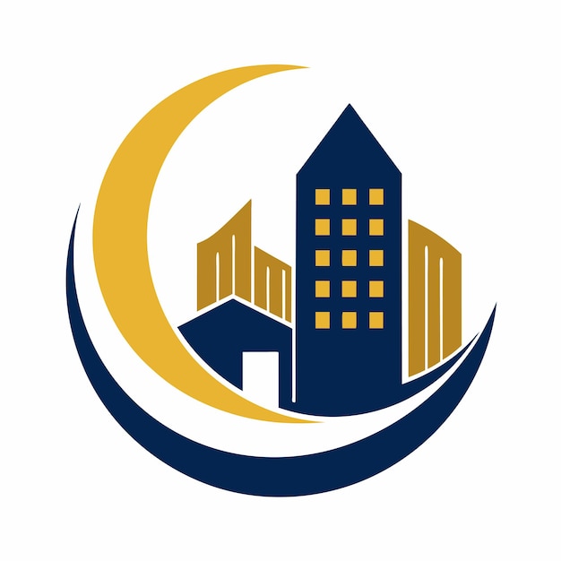 Ilustración artística vectorial del logotipo de la casa