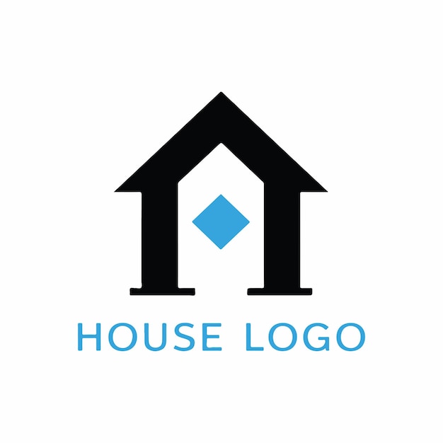 Ilustración artística vectorial del logotipo de la casa