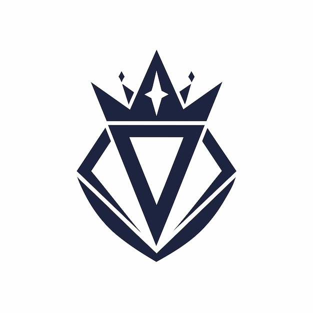 Ilustración artística vectorial del logotipo de la corona 11