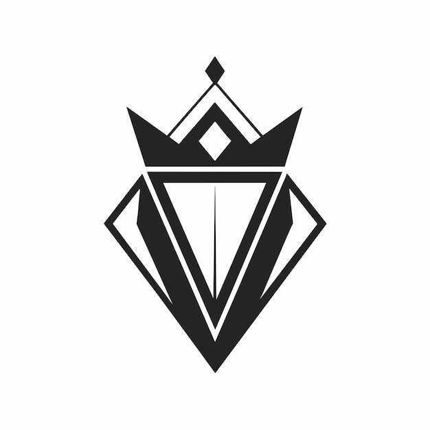 Ilustración artística vectorial del logotipo de la corona 18
