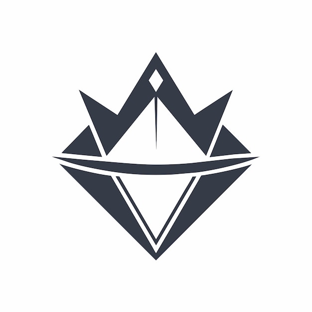 Ilustración artística vectorial del logotipo de la corona 7