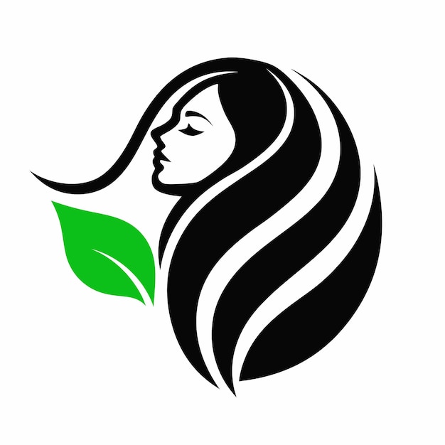 Ilustración artística vectorial del logotipo de cuidado de la belleza