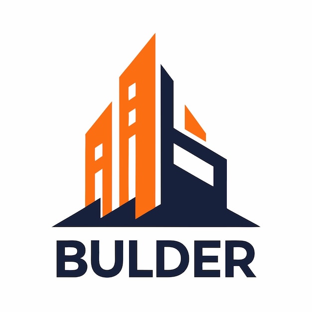 Ilustración artística vectorial del logotipo del edificio con fondo blanco aislado 4