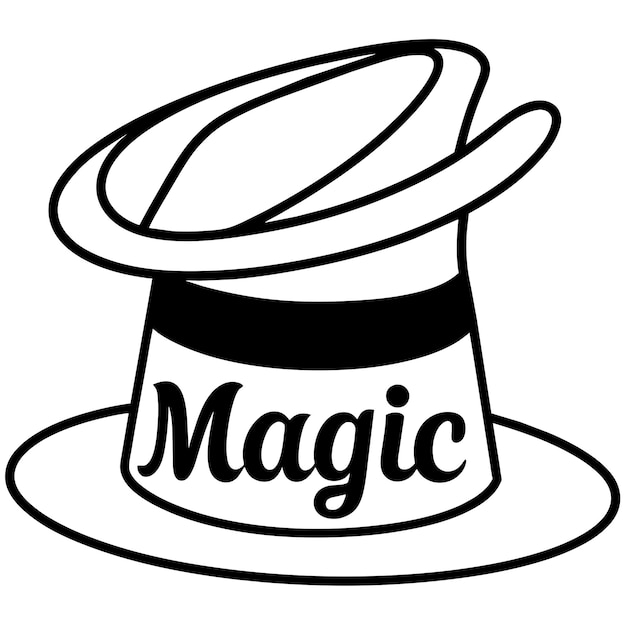 Vector ilustración artística vectorial del logotipo de magic hat 13