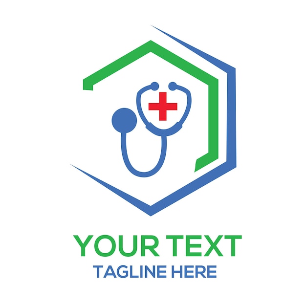 Ilustración artística vectorial del logotipo médico de la salud