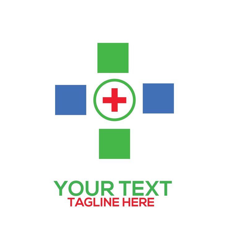 Ilustración artística vectorial del logotipo médico de la salud
