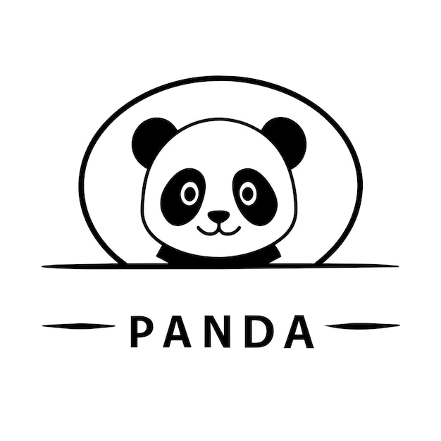 Ilustración artística vectorial del logotipo de Panda 19