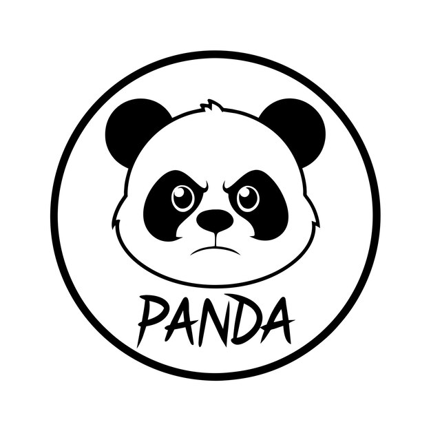 Ilustración artística vectorial del logotipo de Panda 4