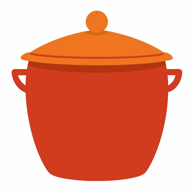 Ilustración artística vectorial de una olla grande