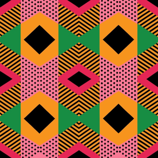 Ilustración artística vectorial de patrón de cubo geométrico vibrante para el diseño de envases