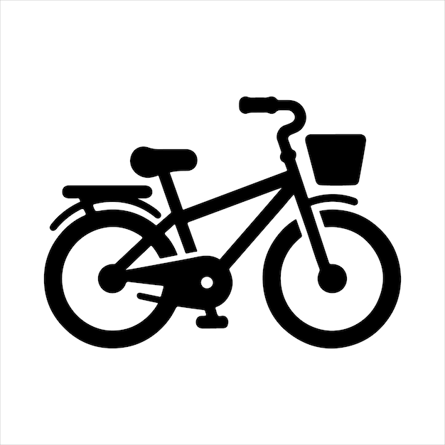 Ilustración artística vectorial de la silueta de una bicicleta