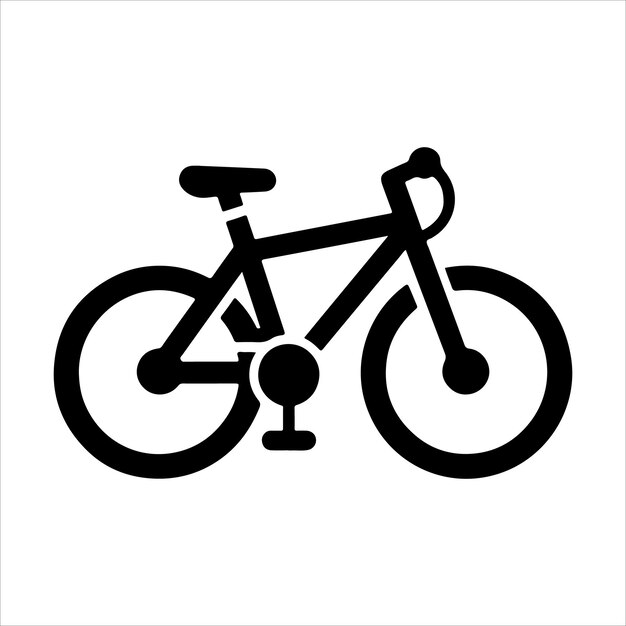 Ilustración artística vectorial de la silueta de una bicicleta
