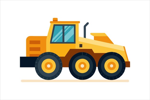 Ilustración artística vectorial de vehículos de construcción