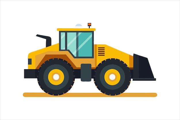 Ilustración artística vectorial de vehículos de construcción