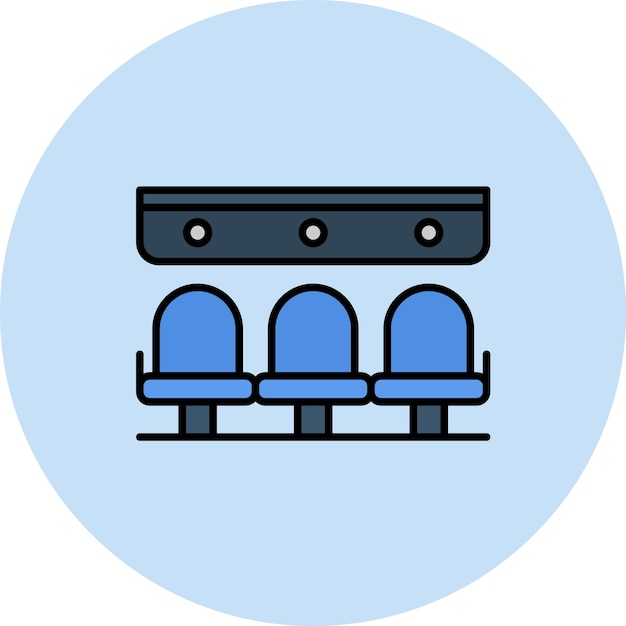 Ilustración de un asiento plano