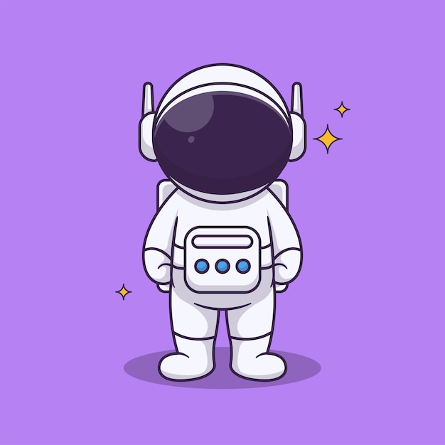 Ilustración de astronauta de dibujos animados