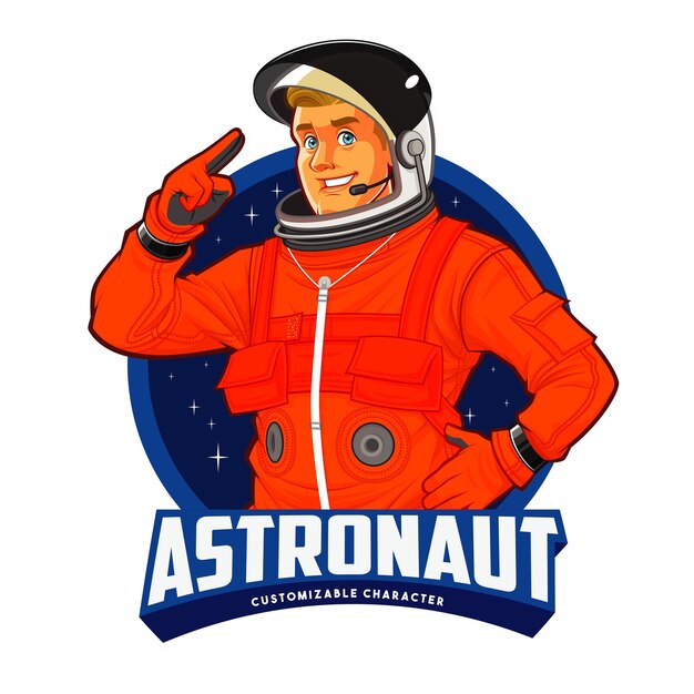 Ilustración de astronauta vectorial