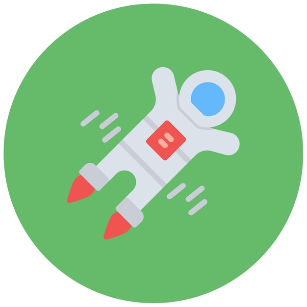 Ilustración de un astronauta volando en plano