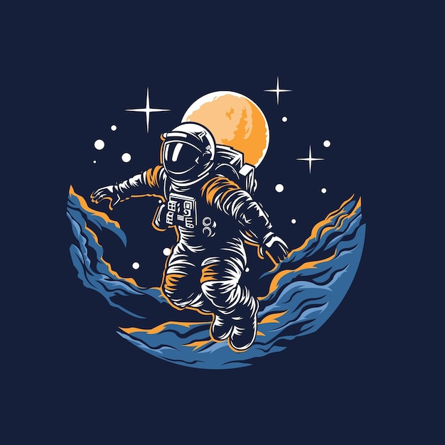 Ilustración de un astronauta