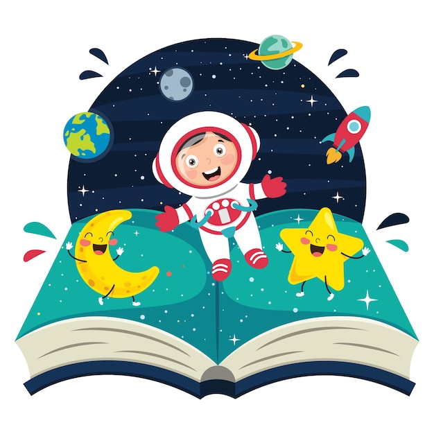 Ilustración del astronauta