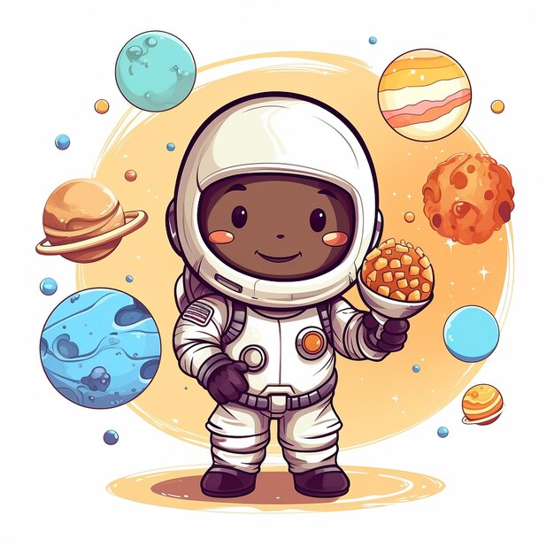 Vector ilustración de un astronauta