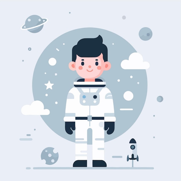 Vector ilustración de un astronauta