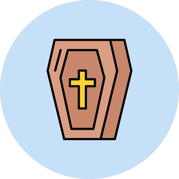 Ilustración del ataúd plano